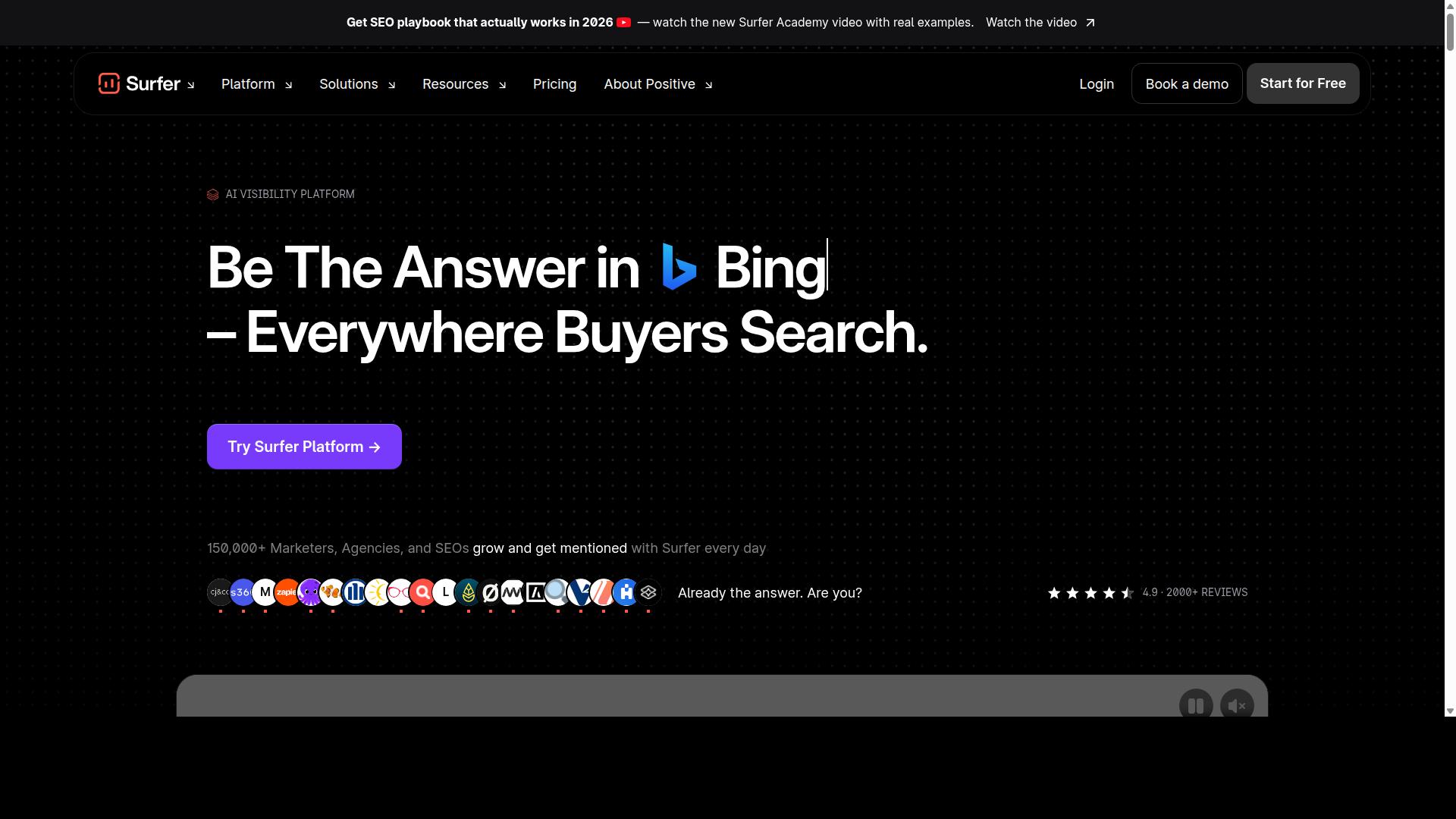 Surfer SEO website