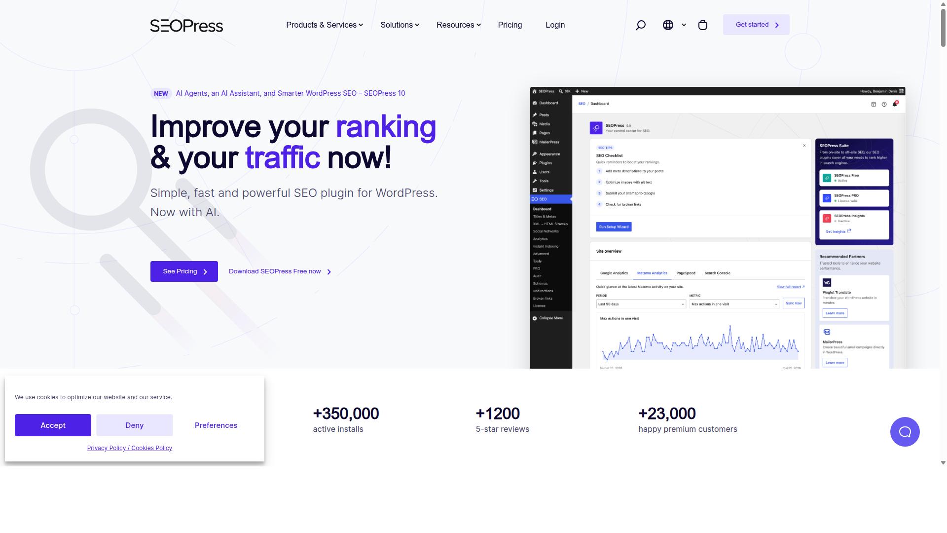 SEOPress AI website