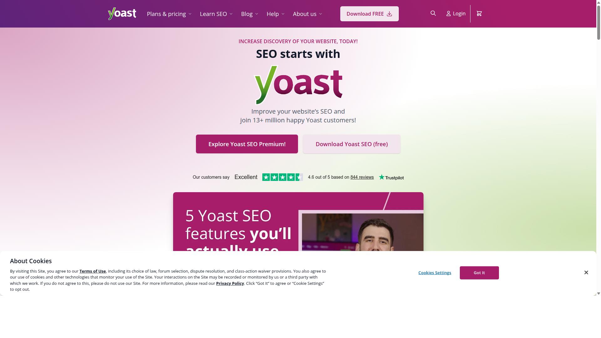 Yoast SEO Premium AI website